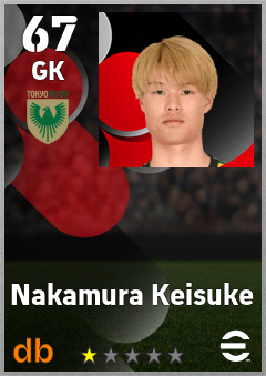 Nakamura Keisuke — GK, OVR 67, MAX 67