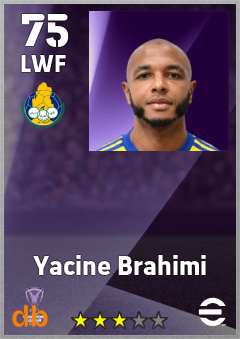Yacine Brahimi — LWF, OVR 75, MAX 75