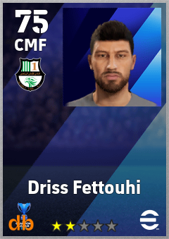 Driss Fettouhi — CMF, OVR 75, MAX 75