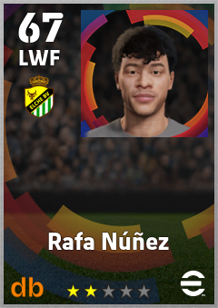 Rafa Núñez — LWF, OVR 67, MAX 67