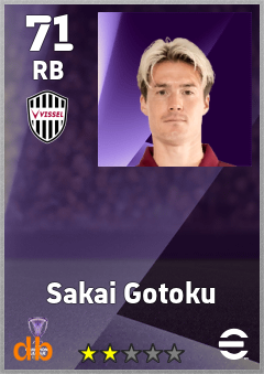 Sakai Gotoku eFootball player card
