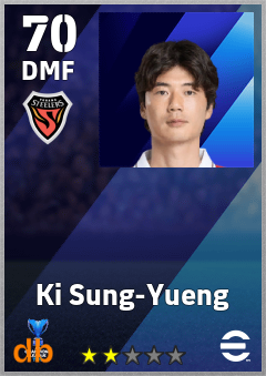 Ki Sung-Yueng — DMF, OVR 70, MAX 70