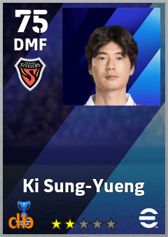Ki Sung-Yueng — DMF, OVR 75, MAX 75