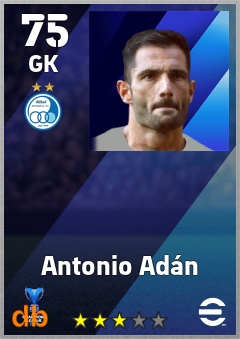 Antonio Adán — GK, OVR 75, MAX 75