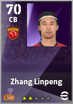 Zhang Linpeng — CB, OVR 70, MAX 70
