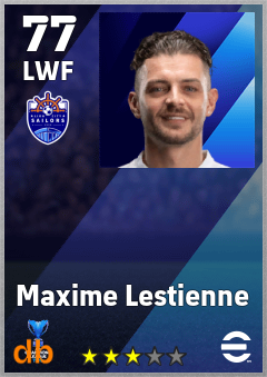Maxime Lestienne — LWF, OVR 77, MAX 77