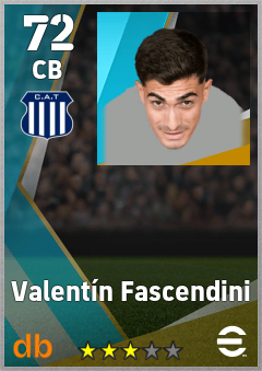 Valentín Fascendini — CB, OVR 72, MAX 72