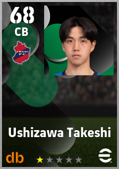 Ushizawa Takeshi — CB, OVR 68, MAX 68