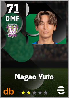 Nagao Yuto — DMF, OVR 71, MAX 71