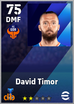 David Timor — DMF, OVR 75, MAX 75