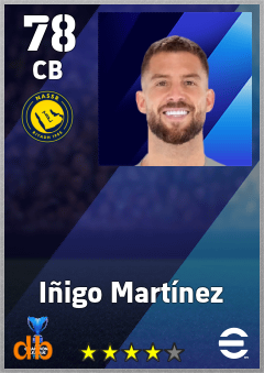 Iñigo Martínez — CB, OVR 78, MAX 78