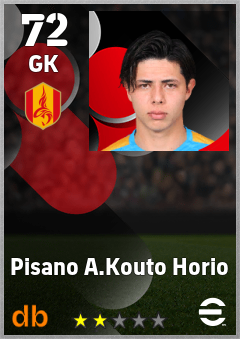 Pisano A.Kouto Horio — GK, OVR 72, MAX 72