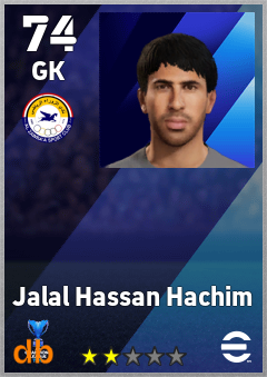 Jalal Hassan Hachim — GK, OVR 74, MAX 74