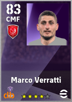 Marco Verratti — CMF, OVR 83, MAX 83