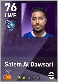 Salem Al Dawsari — LWF, OVR 76, MAX 76