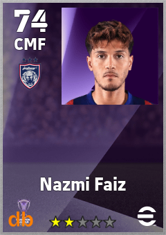 Nazmi Faiz — CMF, OVR 74, MAX 74