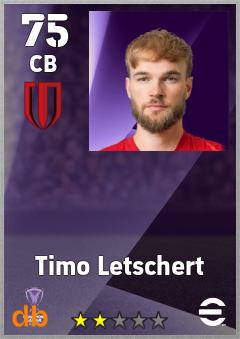 Timo Letschert — CB, OVR 75, MAX 75
