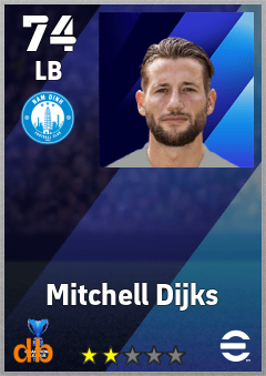 Mitchell Dijks — LB, OVR 74, MAX 74