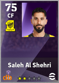 Saleh Al Shehri — CF, OVR 75, MAX 75