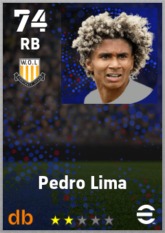 Pedro Lima — RB, OVR 74, MAX 74