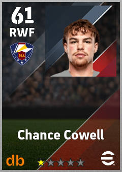 Chance Cowell — RWF, OVR 61, MAX 61