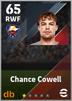 Chance Cowell — RWF, OVR 65, MAX 65