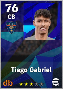 Tiago Gabriel — CB, OVR 76, MAX 76