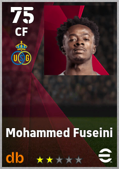 Mohammed Fuseini — CF, OVR 75, MAX 75