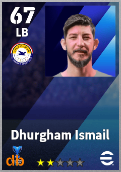 Dhurgham Ismail — LB, OVR 67, MAX 67