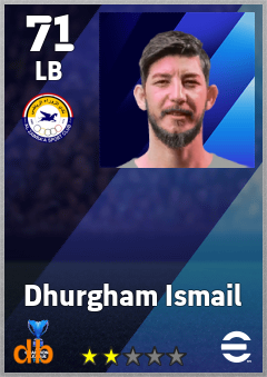Dhurgham Ismail — LB, OVR 71, MAX 71