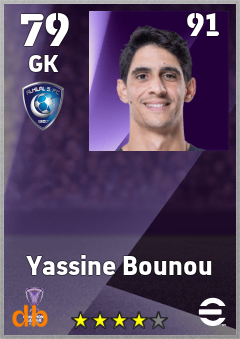 Yassine Bounou — GK, OVR 79, MAX 91