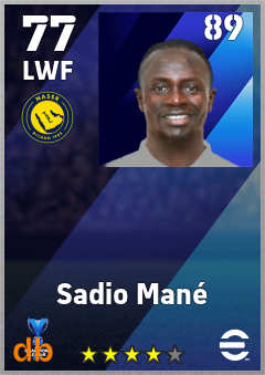 Sadio Mané eFootball player card