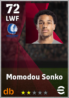 Momodou Sonko — LWF, OVR 72, MAX 72