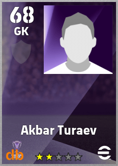 Akbar Turaev — GK, OVR 68, MAX 68