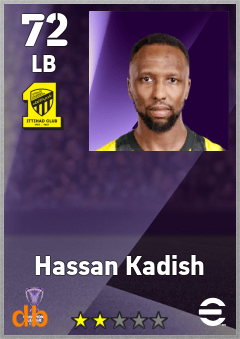 Hassan Kadish — LB, OVR 72, MAX 72