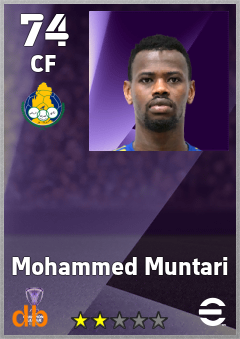 Mohammed Muntari — CF, OVR 74, MAX 74