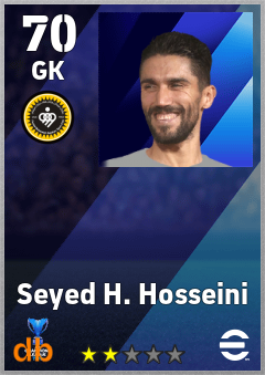 Seyed H. Hosseini — GK, OVR 70, MAX 70