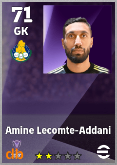 Amine Lecomte-Addani — GK, OVR 71, MAX 71