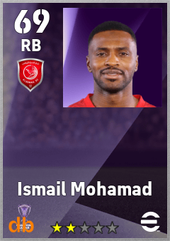 Ismail Mohamad — RB, OVR 69, MAX 69