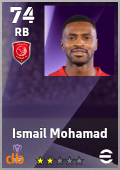 Ismail Mohamad — RB, OVR 74, MAX 74
