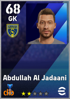 Abdullah Al Jadaani — GK, OVR 68, MAX 68
