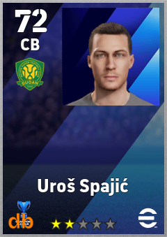 Uroš Spajić eFootball player card