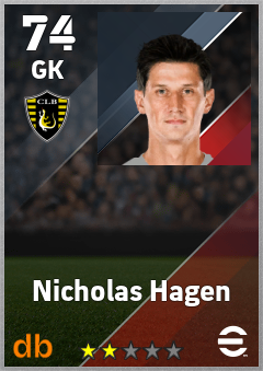 Nicholas Hagen — GK, OVR 74, MAX 74