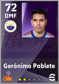 Gerónimo Poblete — DMF, OVR 72, MAX 72