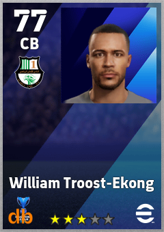 William Troost-Ekong — CB, OVR 77, MAX 77