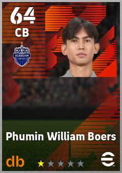 Phumin William Boers — CB, OVR 64, MAX 64