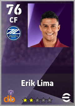Erik Lima — CF, OVR 76, MAX 76