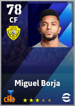 Miguel Borja — CF, OVR 78, MAX 78