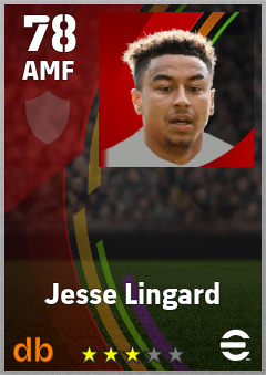 Jesse Lingard — AMF, OVR 78, MAX 78