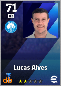 Lucas Alves — CB, OVR 71, MAX 71